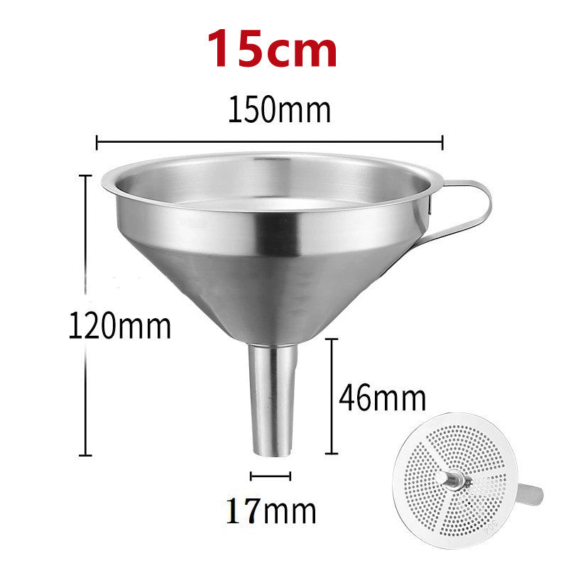 送料無料 フィルタ付き漏斗 304ステンレス キッチン 3233