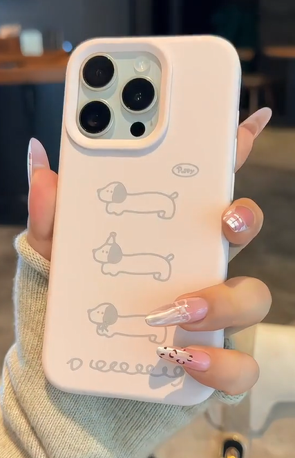 スマホケース iPhoneケース 可愛い おしゃれ 犬 ピンク 1150