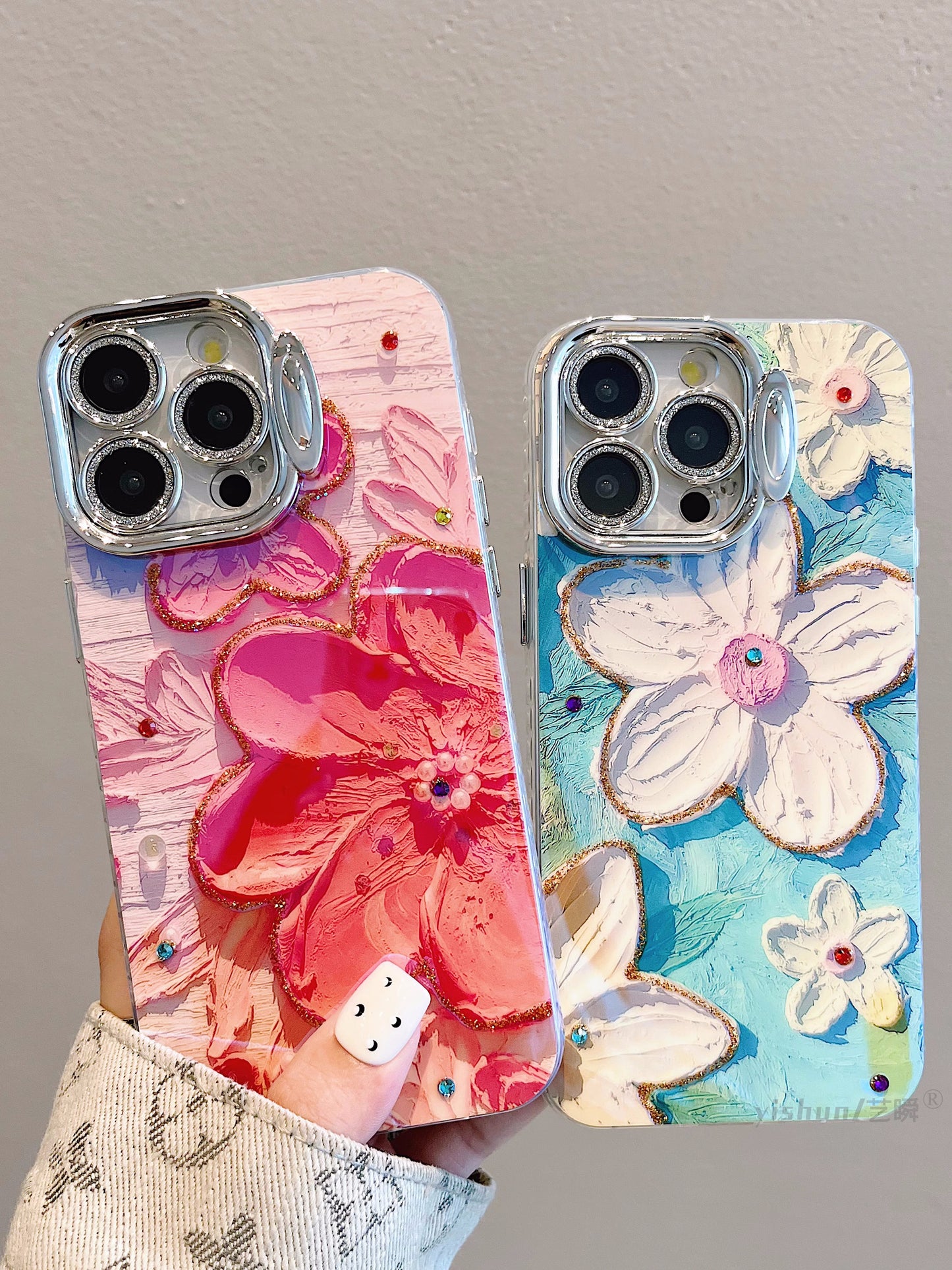 iPhoneケース かわいい お花柄 おしゃれ スマホケース 1006