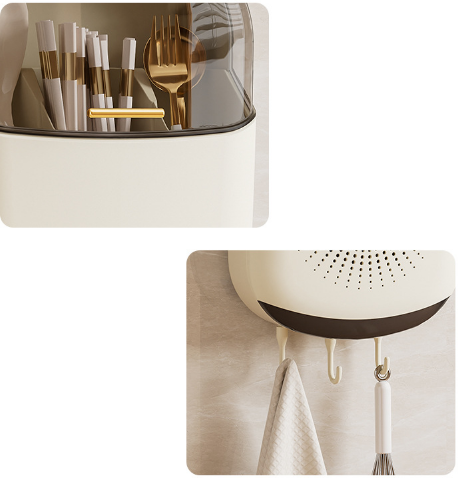 送料無料 箸かご 箸立て 水切り スプーン収納 キッチン 3250