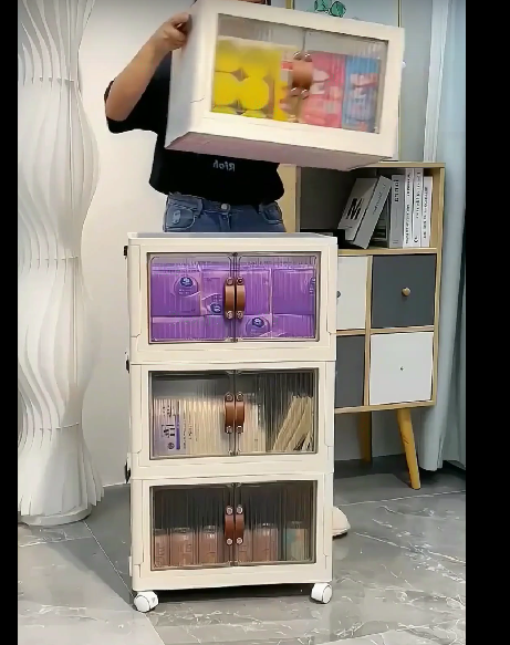 収納ボックス コンテナ 積み重ね 折りたたみ収納可能 2段~5段選択可 008