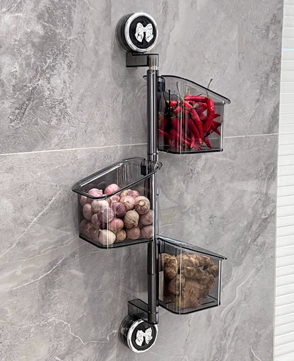 送料無料 回転  調味料収納ボックス 実用的 調味料貯蔵容器 多層のクリアスパイスラック スペースを節約  キッチン収納 3337