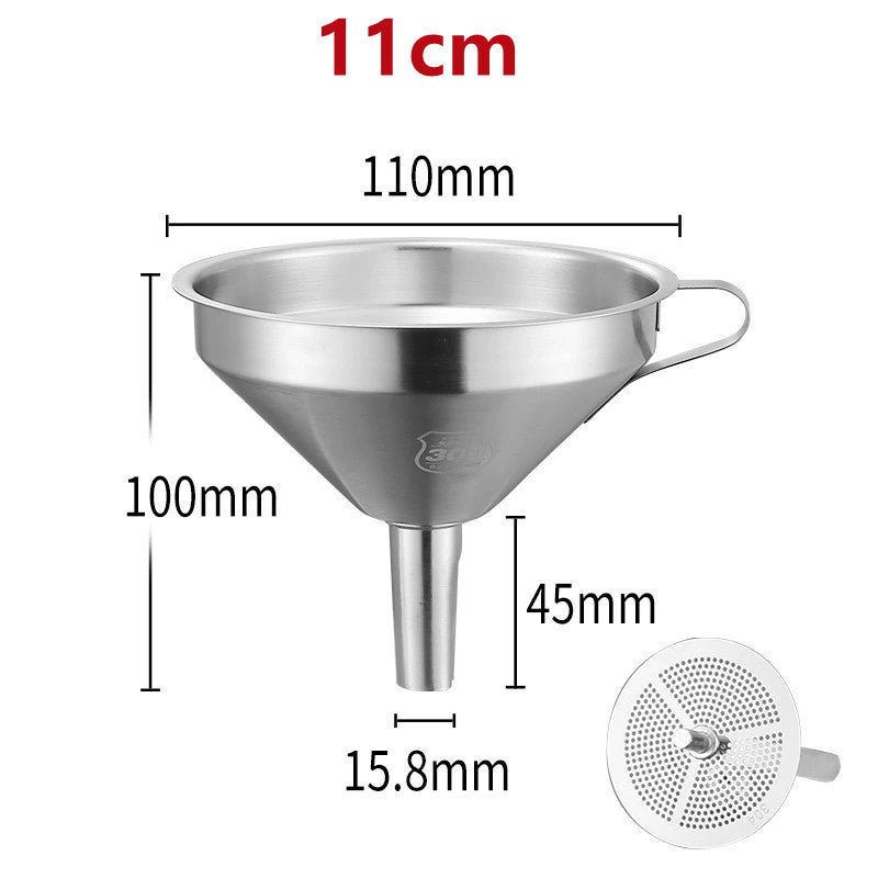 送料無料　フィルタ付き漏斗   304ステンレス   キッチン   3233