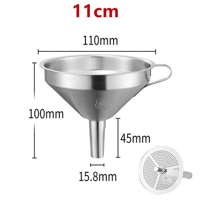 送料無料　フィルタ付き漏斗   304ステンレス   キッチン   3233
