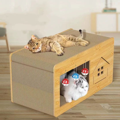 猫 爪とぎ 猫爪とぎ 猫の爪とぎ 爪研ぎ ダンボール ハウス 爪とぎハウス トンネル 猫トンネル  おもちゃ 遊び場 キャットトンネル 猫用おもちゃ 3318