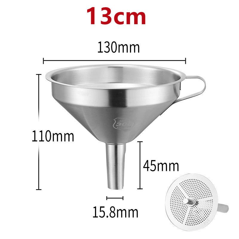 送料無料　フィルタ付き漏斗   304ステンレス   キッチン   3233