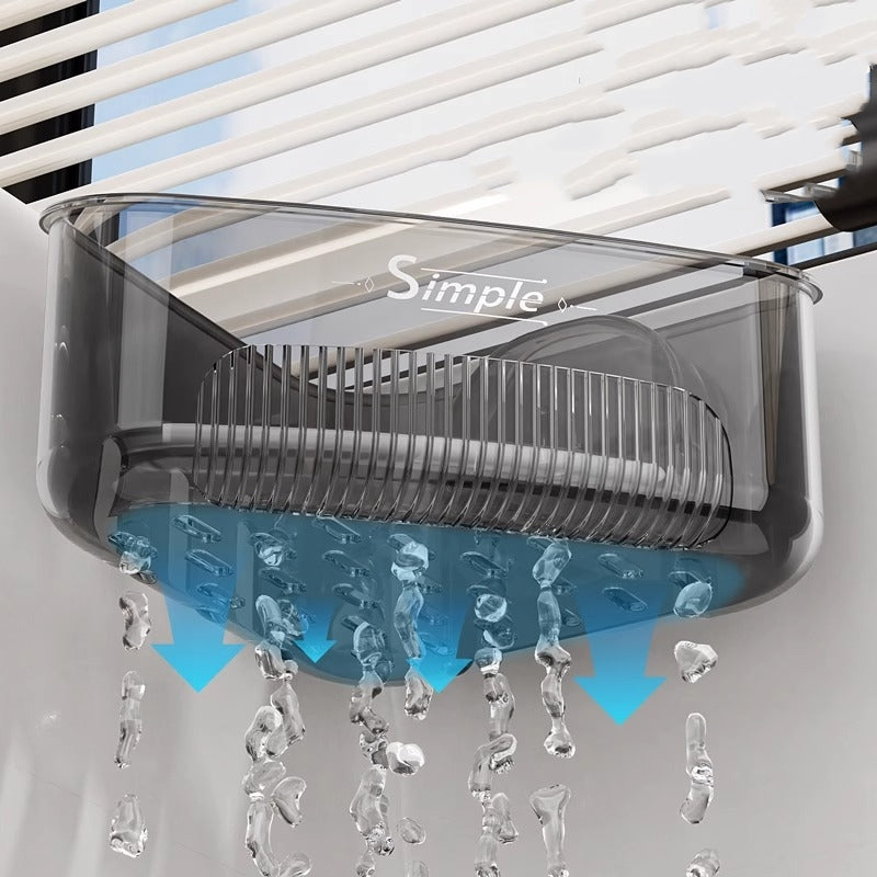 送料無料　吸盤 三角コーナー 吸盤付き  ブランス コーナーラック 水切り スポンジ置き 3341