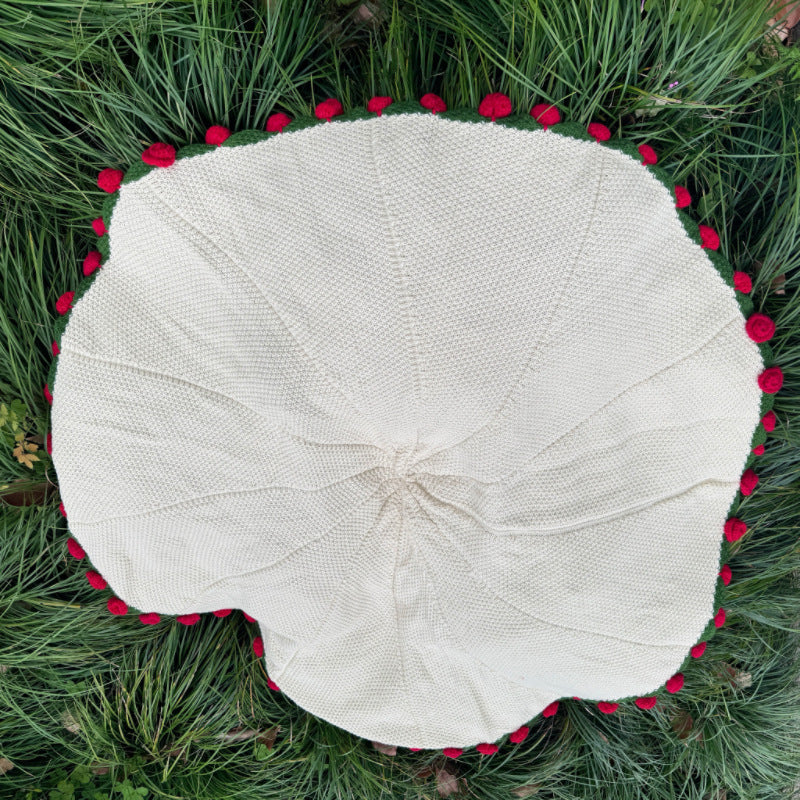 送料無料　バラの花束毛布　手編み　プレゼント　母の日　バレンタインデー　　3293