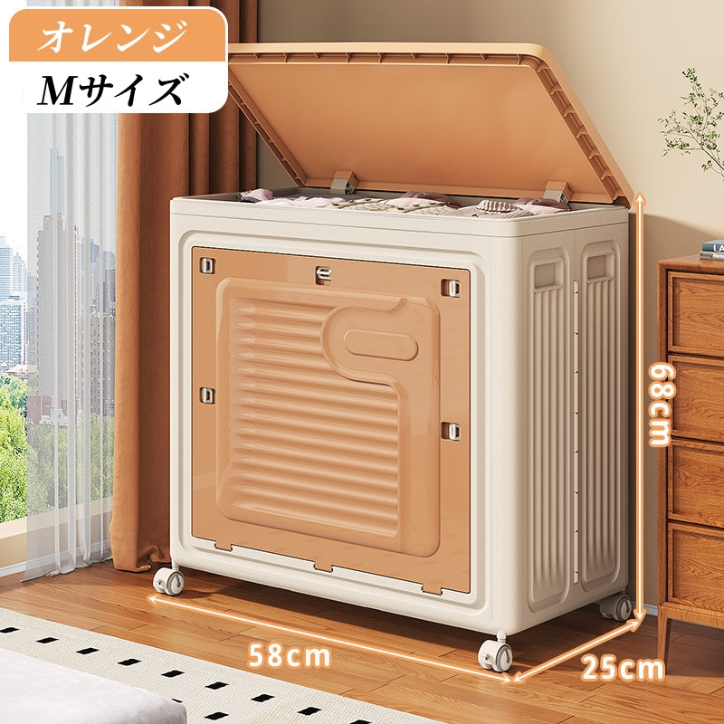 送料無料　ポータブル衣類クローゼット収納ボックス、自立型、折りたたみ式衣類オーガナイザー、大容量　3344