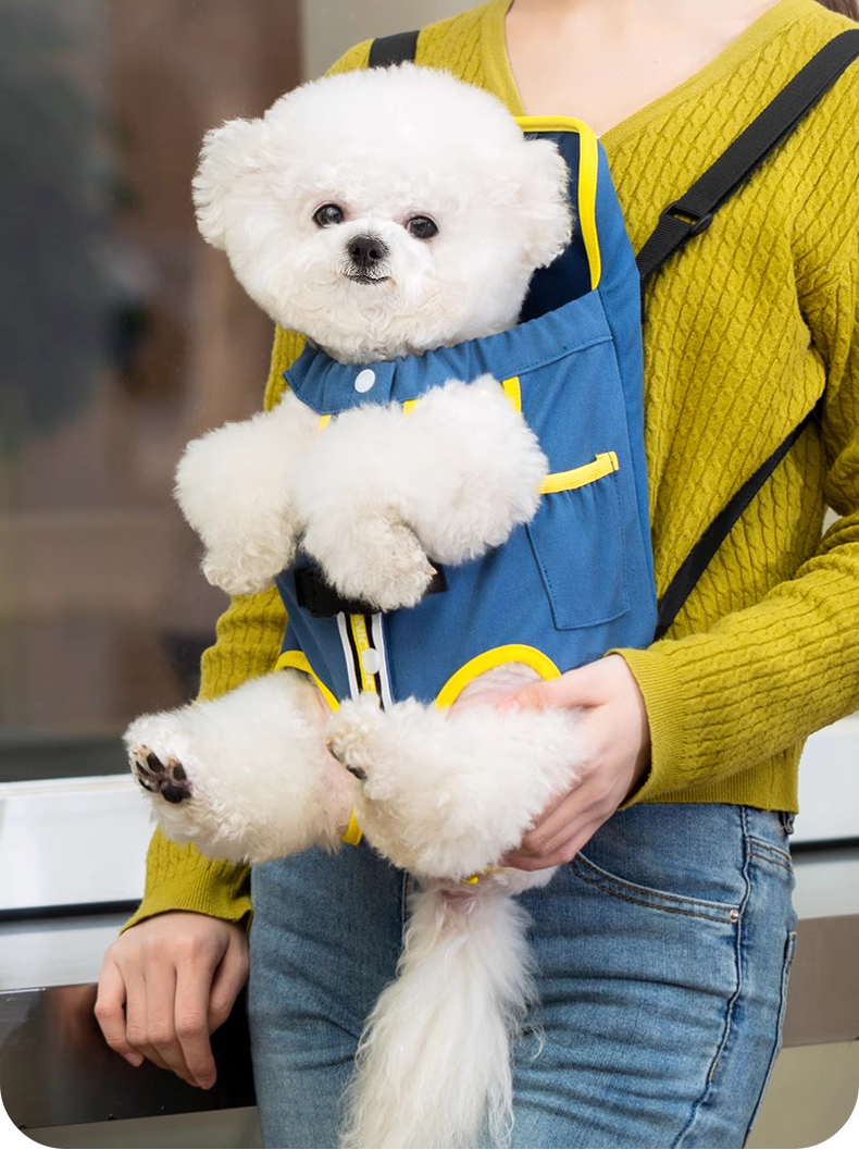 送料無料 ペットスリングメッシュ 犬 抱っこ紐 ドッグスリング ペットバッグ 小型犬 猫 キャリーバッグ 飛び出し防止ストラップ付 調節可能 ポケット付き 3309