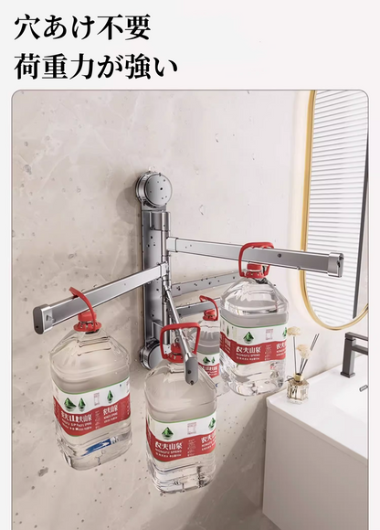 送料無料　　吸盤式タオル掛け　トイレ　浴室　物干しハンガー　3271