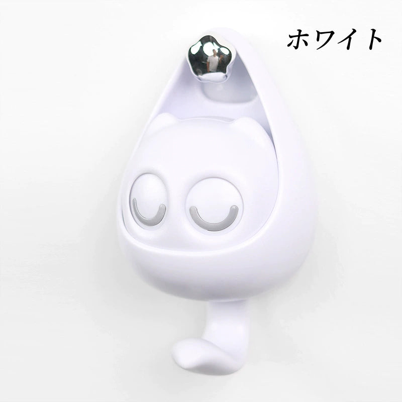 送料無料 壁掛けフック 猫 雑貨 壁掛 キーフック 鍵かけ 帽子掛け アンティーク風 ウォールフック ネコのテールフック 3410