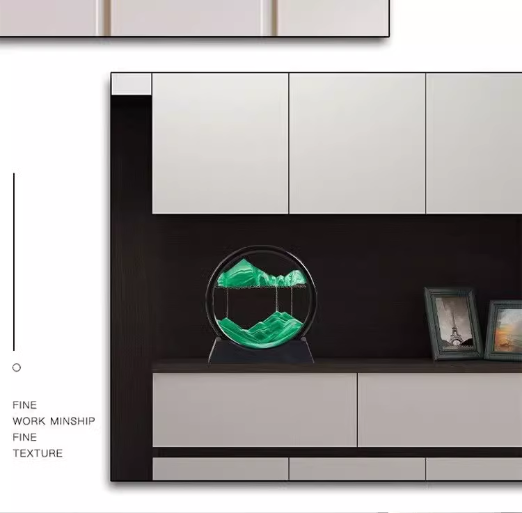 送料無料　流砂画の置物　砂時計　玄関　オフィス　プレゼント　3283