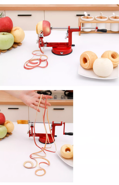 送料無料 手回し皮むき機 家庭用 多機能 フルーツ皮むき器 ピーラー 果物削り 皮むき器 回転式 フルーツピーラー 手動 吸盤付 ツール リンゴ 梨 じゃがいも用 3383