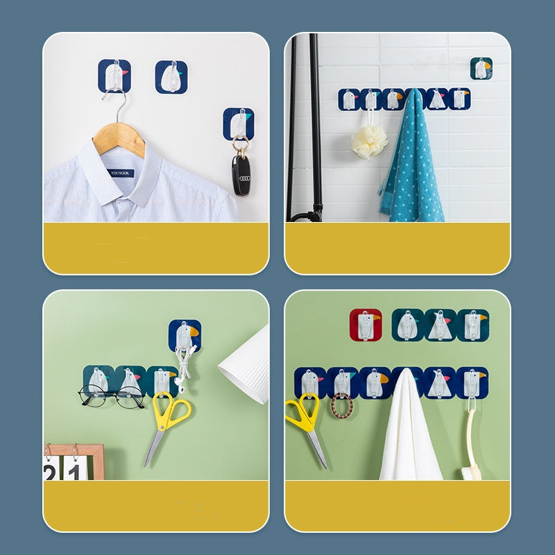 送料無料 フック 粘着タイプ 強力 透明 おしゃれ 10個入り 壁掛け 小 屋外 収納 フック 貼り付け クリア 最大耐荷重 3385