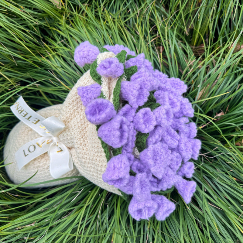 送料無料　バラの花束毛布　手編み　プレゼント　母の日　バレンタインデー　　3293