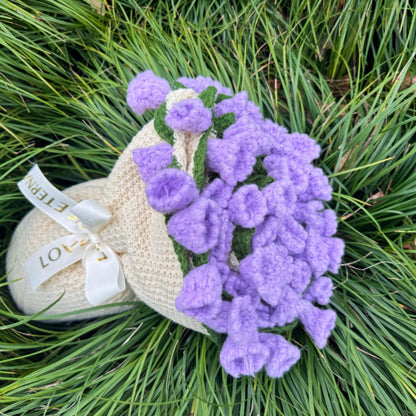 送料無料　バラの花束毛布　手編み　プレゼント　母の日　バレンタインデー　　3293