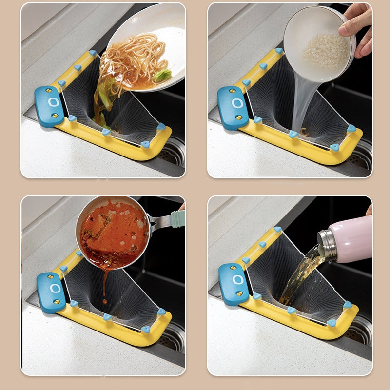 送料無料 三角コーナー いらず シンクコーナー 水切りネット ネットホルダー キッチンストレーナー 三角コーナー 3423