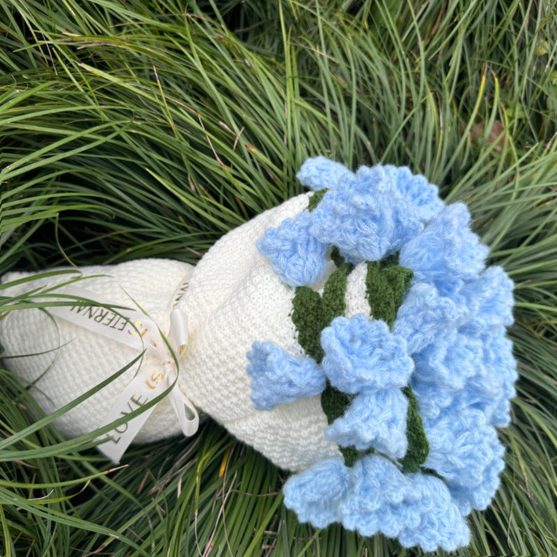 送料無料　バラの花束毛布　手編み　プレゼント　母の日　バレンタインデー　　3293