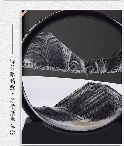送料無料　流砂画の置物　砂時計　玄関　オフィス　プレゼント　3283