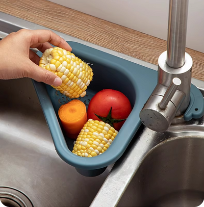 送料無料　蛇口にかける三角コーナーラック  ブランス コーナーラック 水切り スポンジ置き 3366