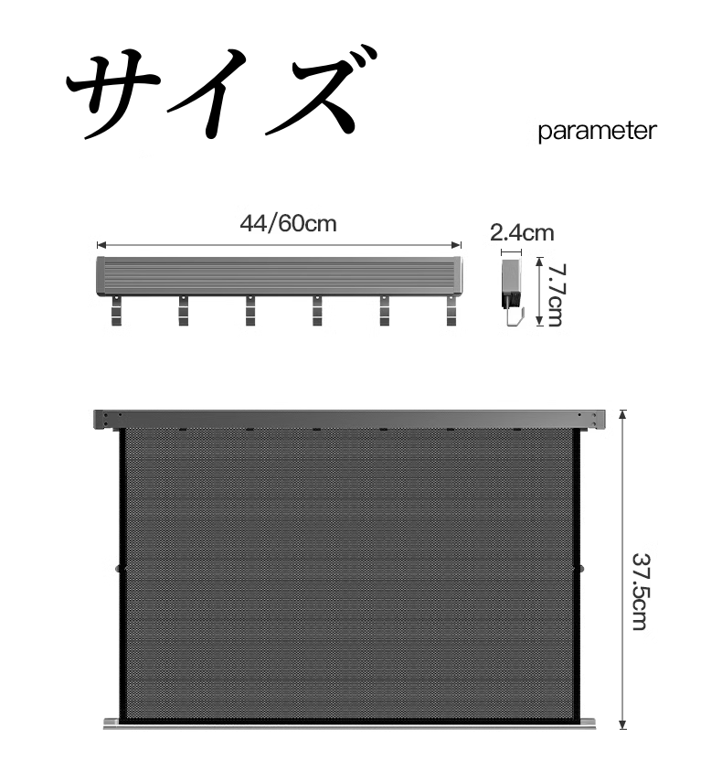 送料無料　ベランダハンガー　干し網　折り畳み　　3295