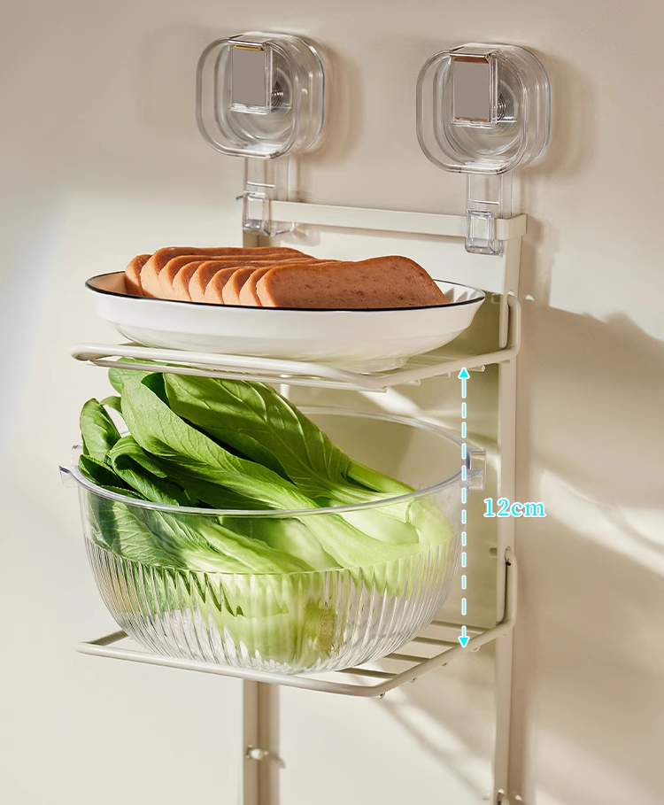 送料無料　3段収納ラック 吸盤式 強力 穴あけ不要 キッチン収納ラック 吸盤収納ラック キッチンツール キッチン 収納ラック 新生活 おすすめ　3321