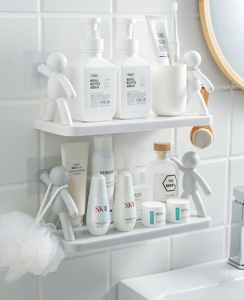 送料無料 ウォールシェルフ ウォールラック 壁掛けトレイ 小物置き 小物ホルダー 壁面収納 ソープホルダー せっけん置き 浴室 洗面台 キッチン インテリ 3399