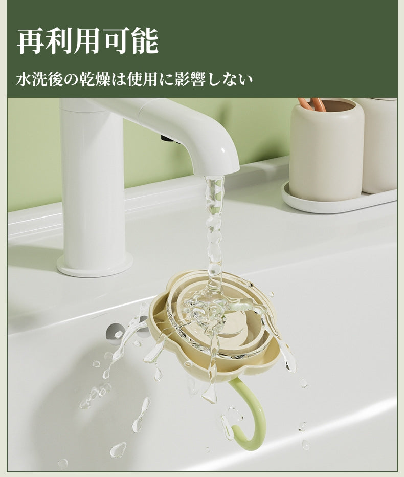 送料無料　8点セット　　花のフック　吸盤式　穴あけ不要　浴室　　3277