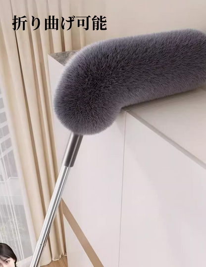 送料無料　2点セット　除塵はたき　伸縮可能 約78～280 cm 長柄 ほこり取り 水洗い 高所清掃 伸縮掃除モップ モップヘッド折り曲げ可能 除塵 隙間掃除 家庭用 年末 大掃除 ワードローブ/天井/車/家/ブラインド/エアコンに適用　　　　　3291