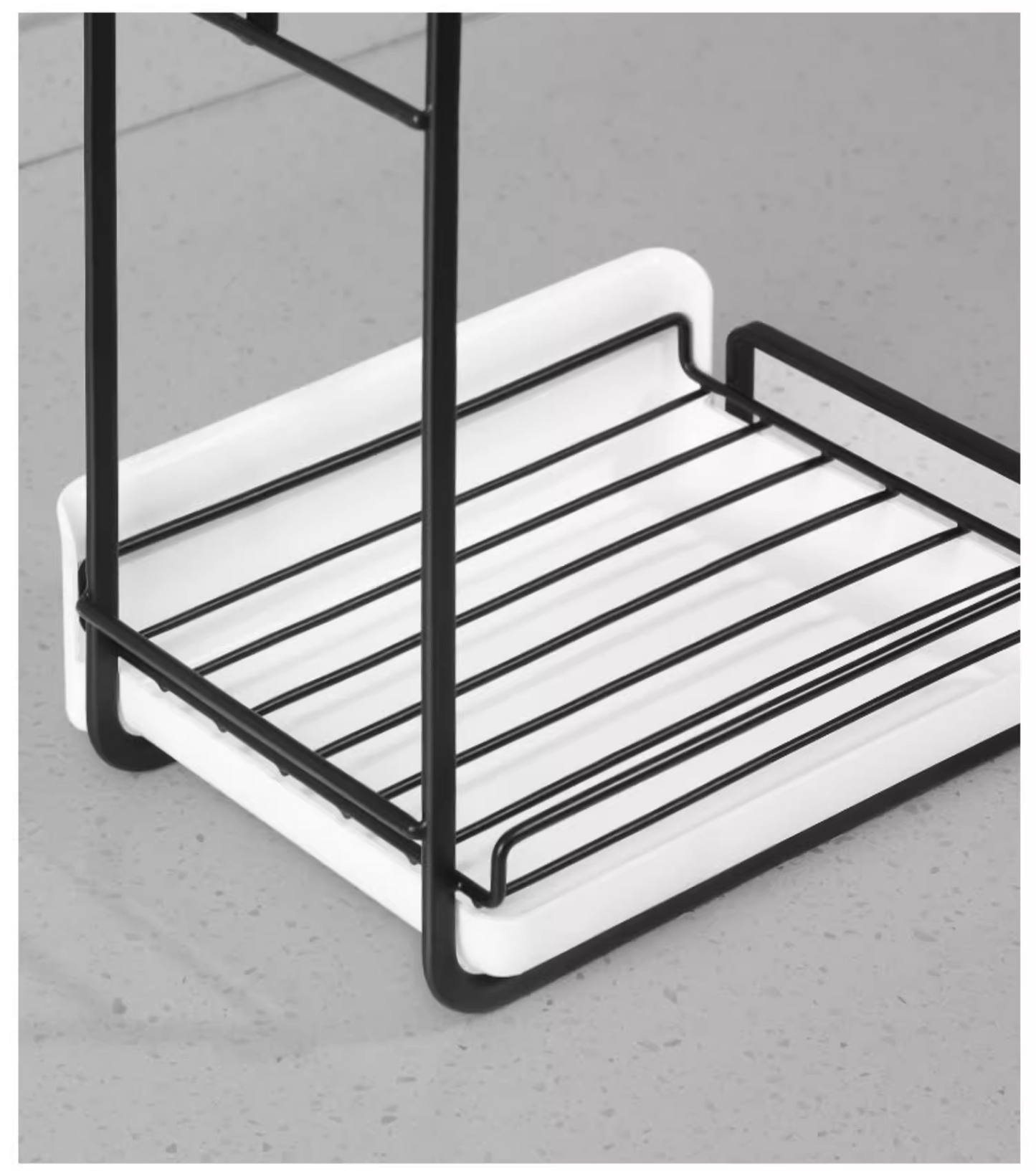 送料無料　キッチン収納棚 フック付き 雑巾ラック 壁付け棚 ステンレス 壁掛けラック  収納トレイ 穴開けない　