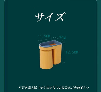 送料無料 壁に取り付けられた歯ブラシ収納ラック、穴なし、マウスウォッシュカップ 3405