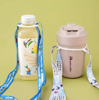 送料無料　5点セット　ボトルロープ　調整可能　共通　コップベルト　　　3274