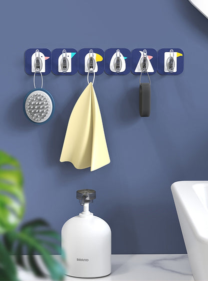 送料無料 フック 粘着タイプ 強力 透明 おしゃれ 10個入り 壁掛け 小 屋外 収納 フック 貼り付け クリア 最大耐荷重 3385