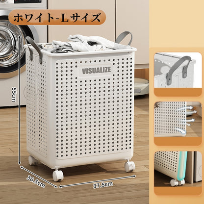 送料無料　ランドリーバスケット 洗濯カゴ ふた付き  ラタン キャスター 大容量 70l 収納 スリム 籐 ランドリーワゴン おしゃれ ワゴン 防水 通気性 大きい 洗濯物 蓋 軽い　3352