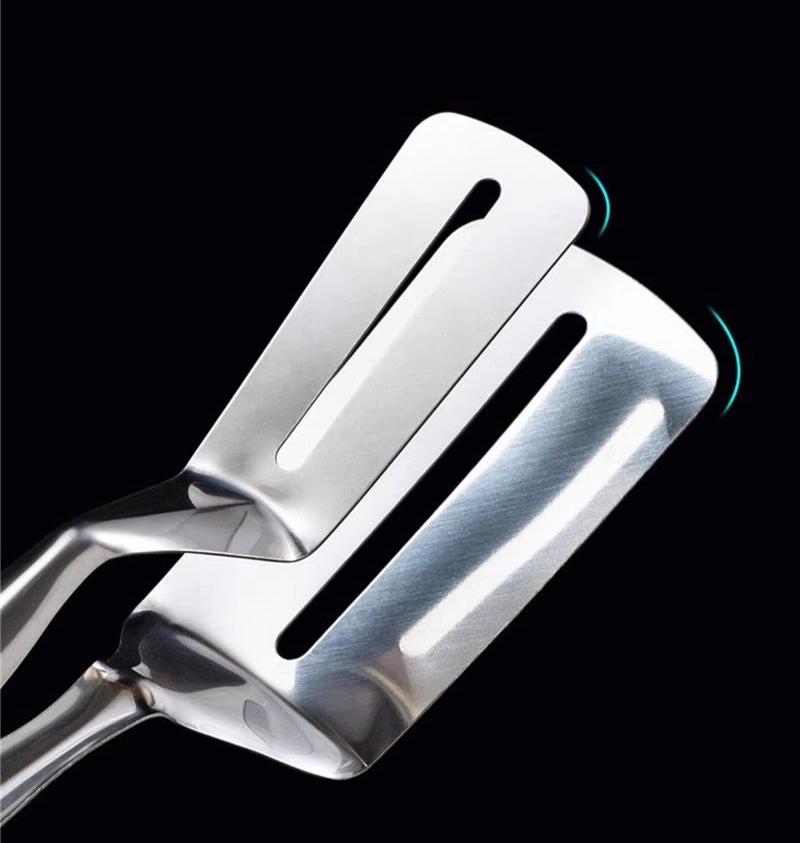 送料無料 調理器具用キッチントングメタルサービングステーキクランプフライクリップ 3398