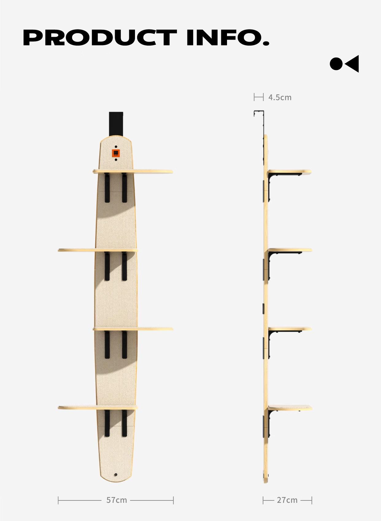 キャットステップ 木製 ドア掛け キャットタワー 賃貸 ドア スリム 猫タワー 省スペース 吊り下げ キャットウォーク コンパクト  3315