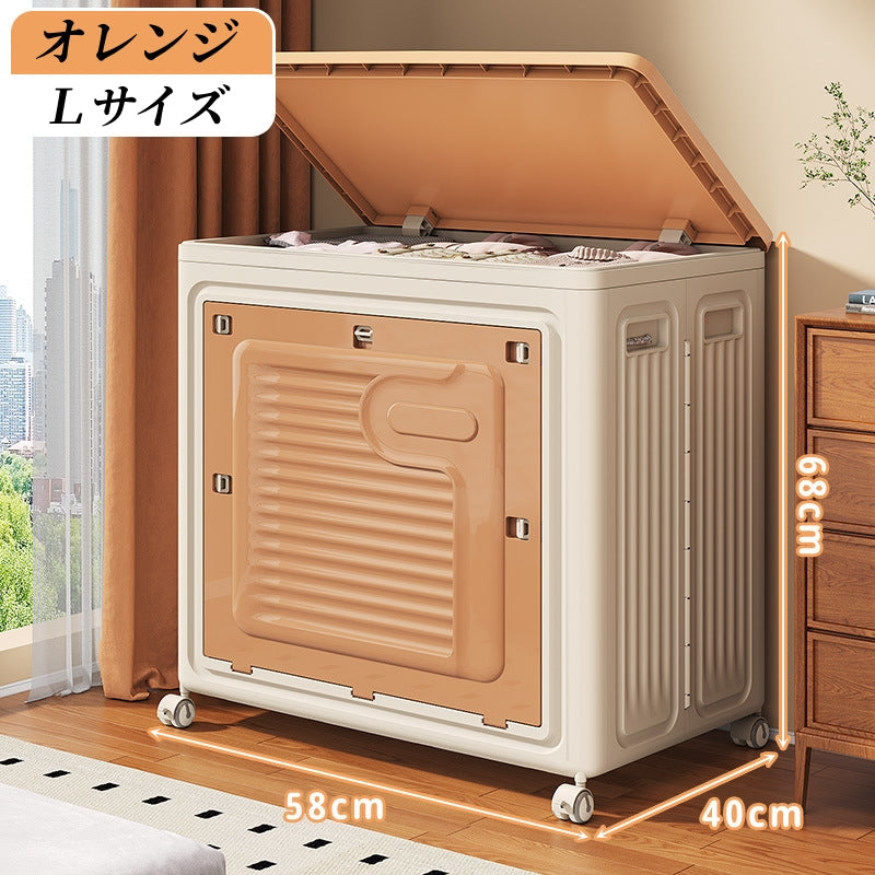 送料無料　ポータブル衣類クローゼット収納ボックス、自立型、折りたたみ式衣類オーガナイザー、大容量　3344