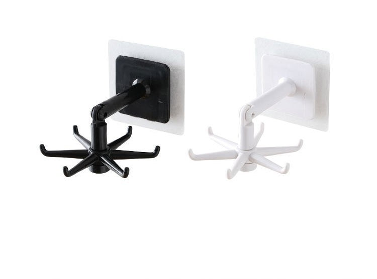 送料無料 壁掛けフック 3個セット 360°回転 収納フック 6つの爪 粘着フック キッチンツールフック 台所ツール 収納 壁掛け フック へら掛け 鍵掛け 3400