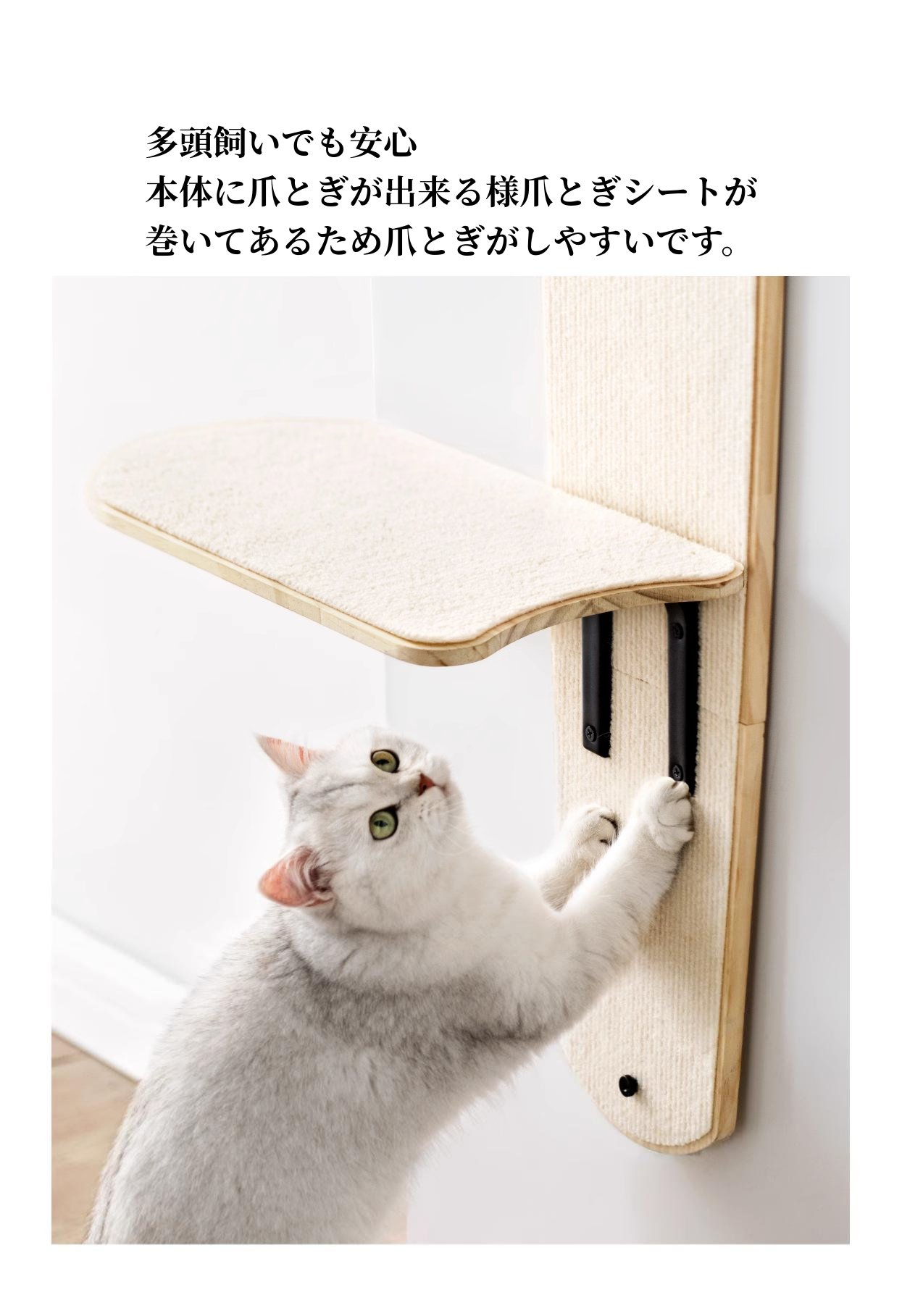 キャットステップ 木製 ドア掛け キャットタワー 賃貸 ドア スリム 猫タワー 省スペース 吊り下げ キャットウォーク コンパクト  3315