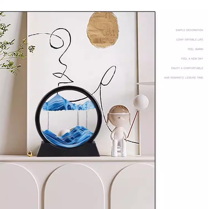 送料無料　流砂画の置物　砂時計　玄関　オフィス　プレゼント　3283