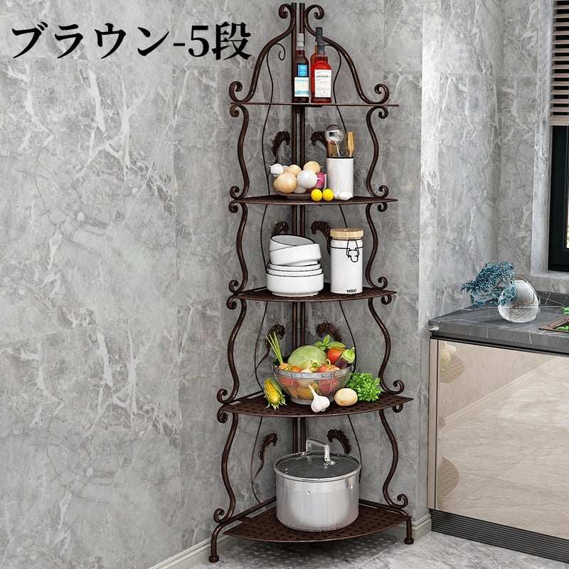 送料無料  ラック ステンレス 浴室収納 コーナー 突っ張り棒 バスルーム つっぱり バスラック 便利グッズ 3356