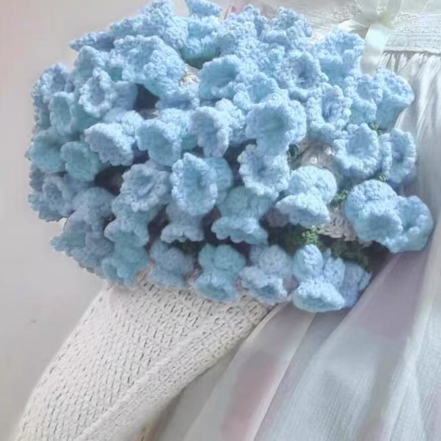 送料無料　バラの花束毛布　手編み　プレゼント　母の日　バレンタインデー　　3293