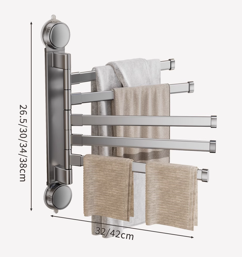 送料無料　　吸盤式タオル掛け　トイレ　浴室　物干しハンガー　3271