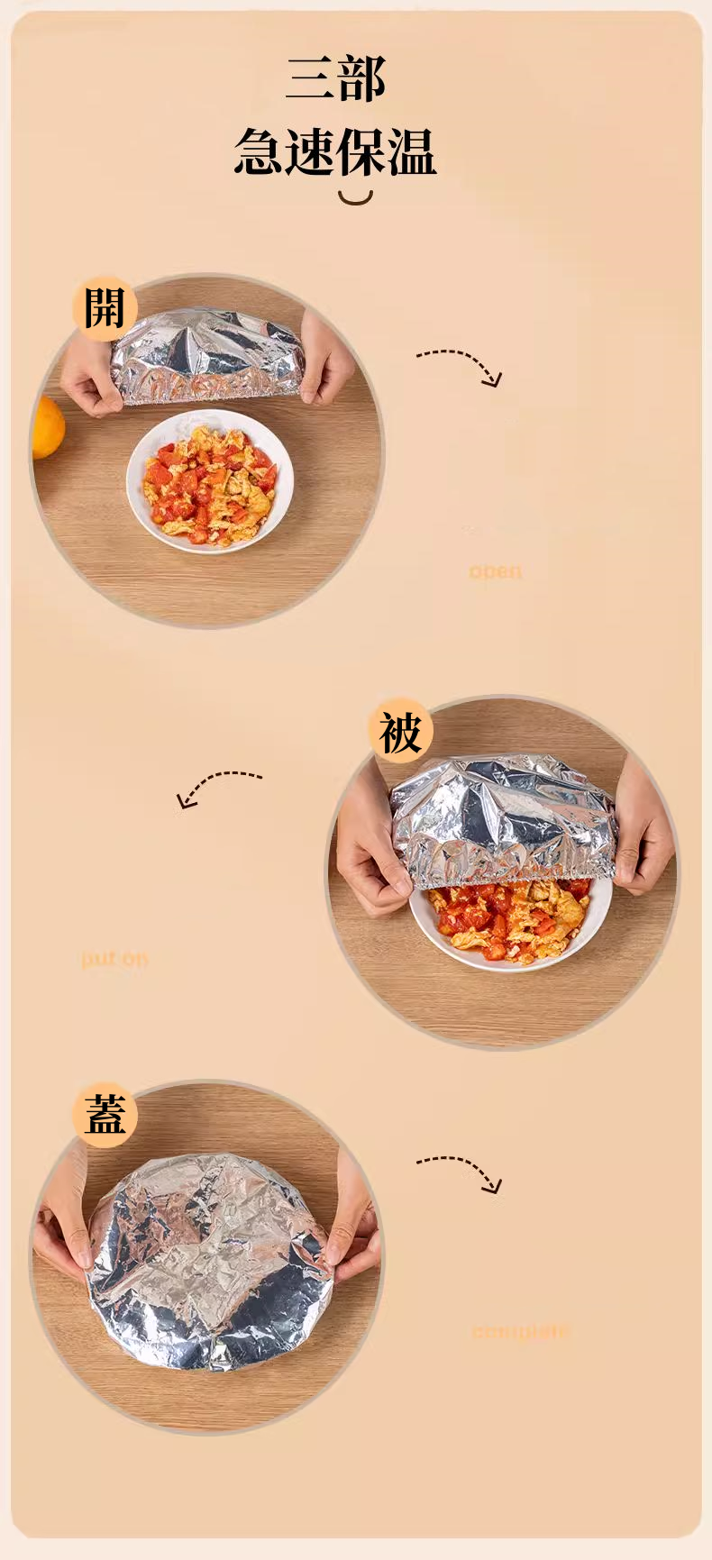 送料無料　　20点セット　料理保温カバー　食品グレード　アルミニウム箔　キッチン　　断熱　3272