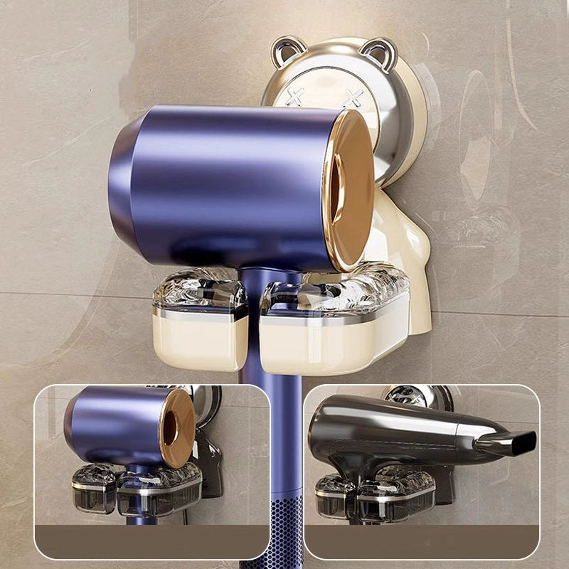 送料無料　ドライヤーホルダー ドライヤーフック ドライヤースタンド ドライヤー掛け ドライヤー収納 穴あけ不要 吸盤 洗面所 洗面台 バスルーム 日用雑貨 便利　3340