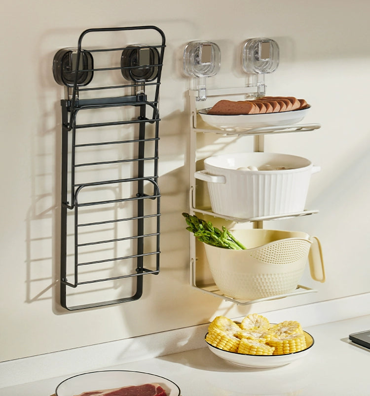 送料無料　3段収納ラック 吸盤式 強力 穴あけ不要 キッチン収納ラック 吸盤収納ラック キッチンツール キッチン 収納ラック 新生活 おすすめ　3321