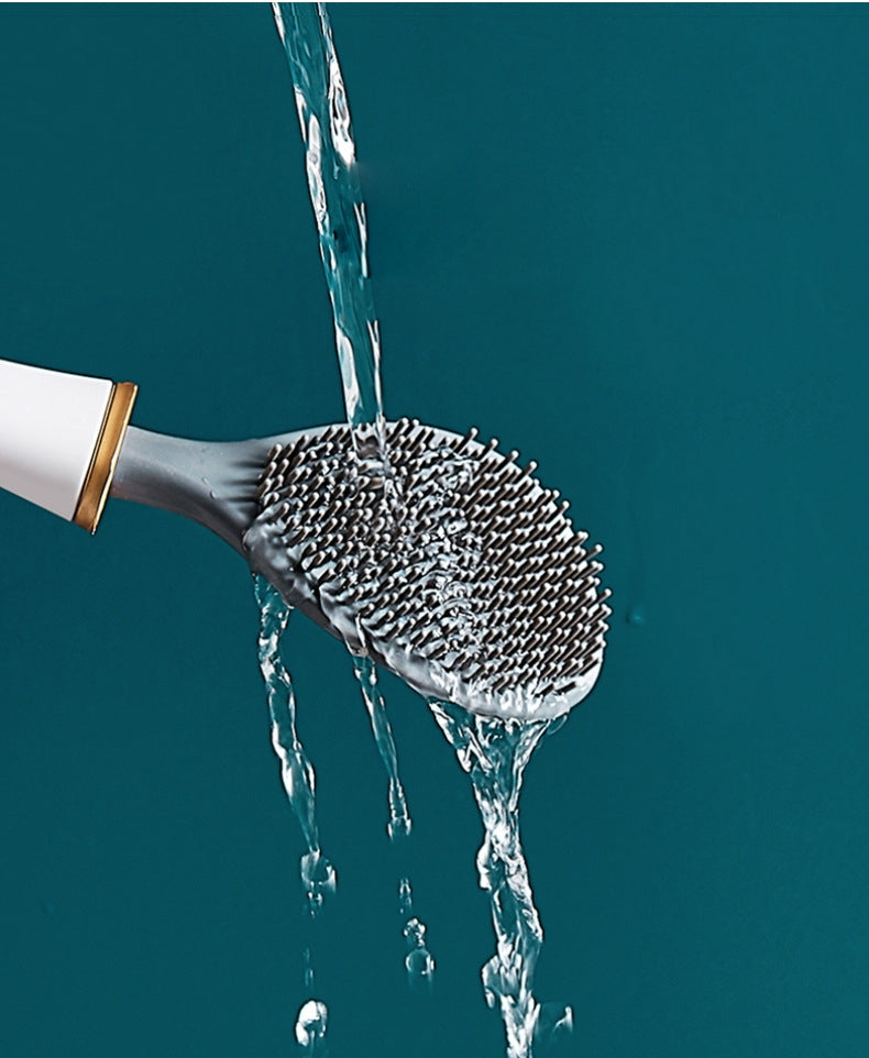 送料無料　トイレブラシ シリコン 壁掛け クリーナー ブラシ ホルダー トイレ バスルーム  便器掃除 自動開閉 トイレ掃除ブラシ おしゃれ トイレ用品 3323