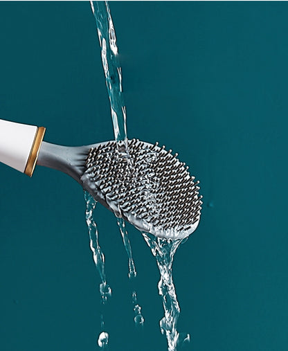 送料無料　トイレブラシ シリコン 壁掛け クリーナー ブラシ ホルダー トイレ バスルーム  便器掃除 自動開閉 トイレ掃除ブラシ おしゃれ トイレ用品 3323