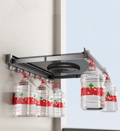 送料無料　ベランダハンガー　干し網　折り畳み　　3295